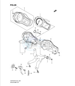 GSF650/S drawing SPEEDOMETER (GSF650K9/UK9/LU/UL0)