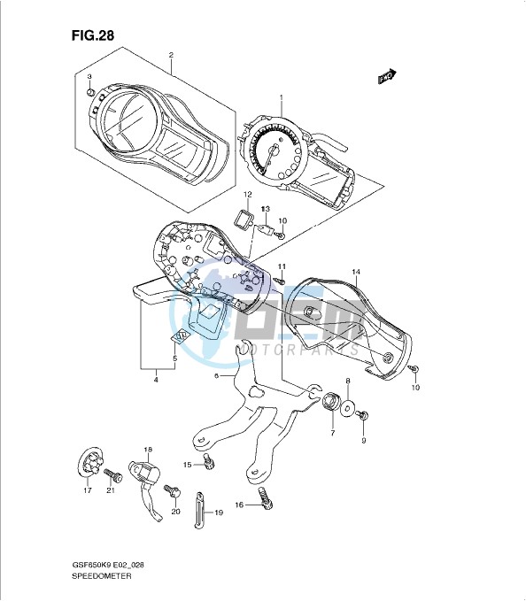 SPEEDOMETER (GSF650K9/UK9/LU/UL0)