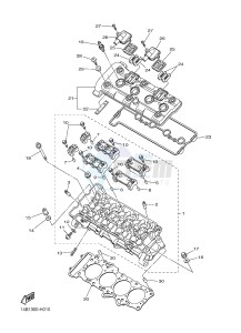 YZF-R1 YZF-R1E 998 R1 (2SG3) drawing CYLINDER HEAD