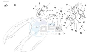 Mojito 125 drawing Rear body - Plate holder