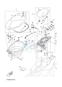 NS50N AEROX NAKED (1PL4) drawing SEAT & CARRIER