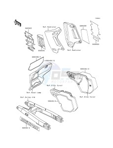 KDX 200 E [KDX200] (E1-E3) [KDX200] drawing LABEL-- WHITE- -