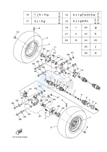 YFM450FWAD YFM45FGPHD GRIZZLY 450 IRS (1CTX 1CTY) drawing REAR WHEEL