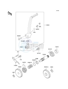 KX 85 A [KX85 MONSTER ENERGY] (A6F - A9FA) A6F drawing KICKSTARTER MECHANISM