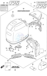 DF 175 drawing Engine Cover (Black) (Model: TG)