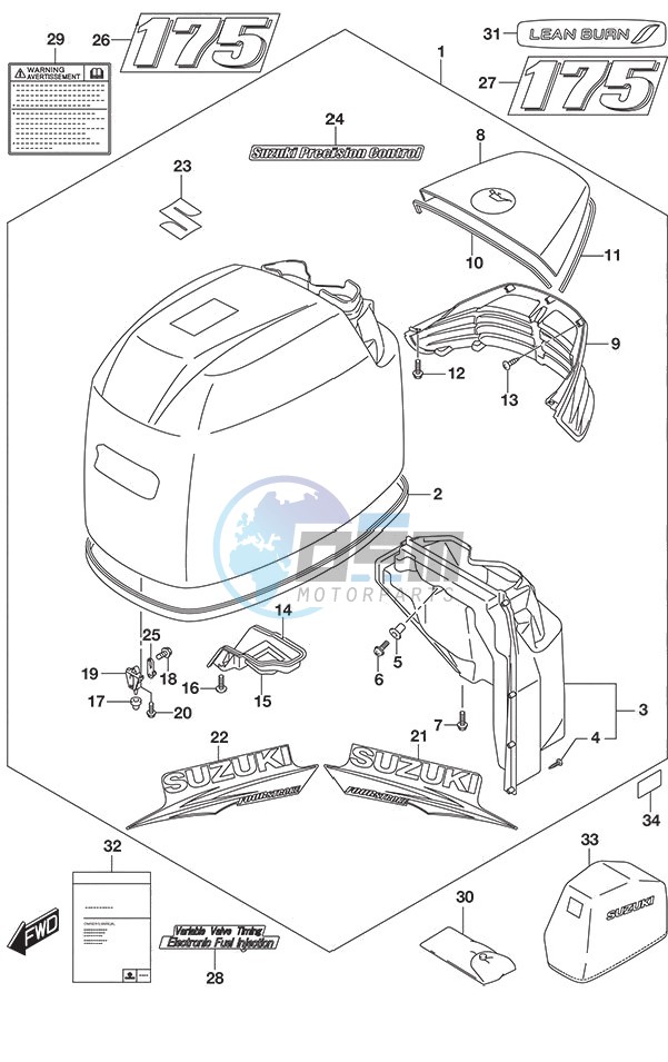 Engine Cover (Black) (Model: TG)