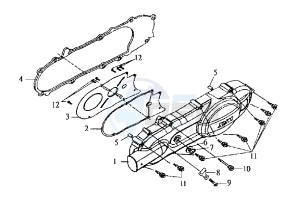 EURO MX EU2 - 150 cc drawing CLUTCH COVER