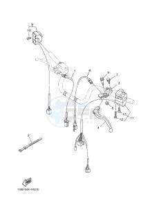 XTZ125E (1SB1) drawing HANDLE SWITCH & LEVER