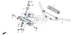 CRF450X drawing HANDLE PIPE/TOP BRIDGE (CRF450X5,6,7)