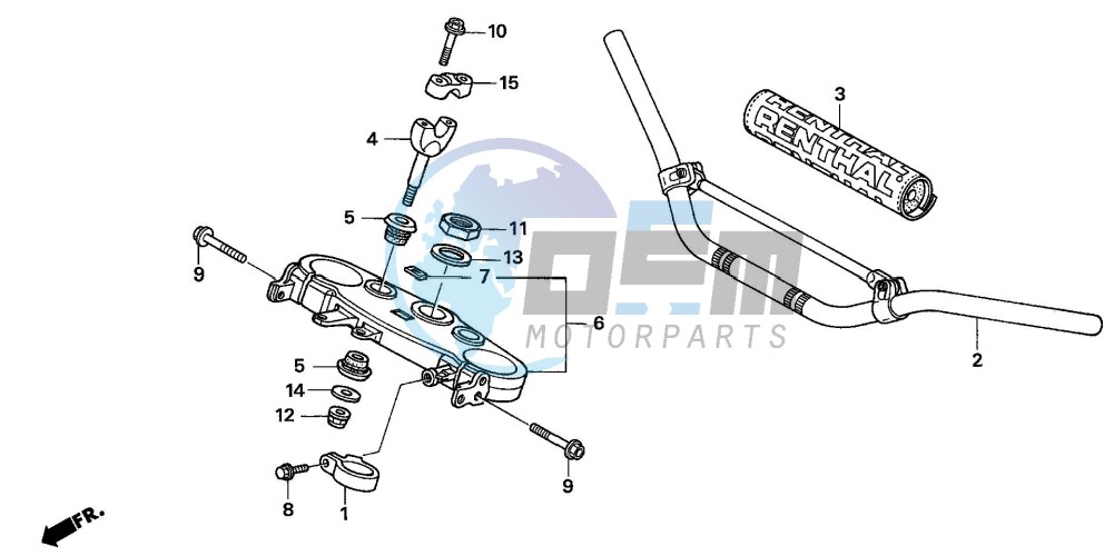 HANDLE PIPE/TOP BRIDGE (CRF450X5,6,7)