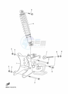 YFZ50 (BW4H) drawing REAR ARM