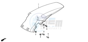 CR500R drawing REAR FENDER (CR500RM-)