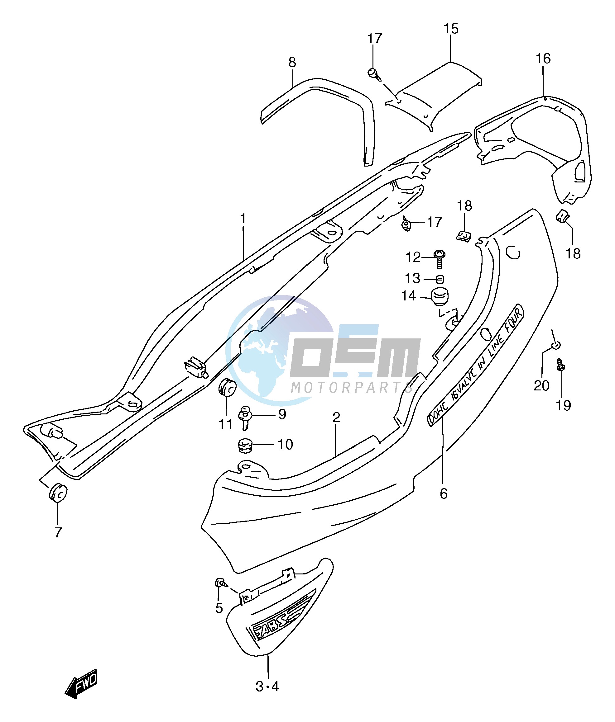 FRAME COVER (GSF1200SAV)