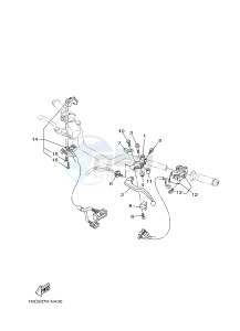 MT09 900 (1RCL 1RCM) drawing HANDLE SWITCH & LEVER