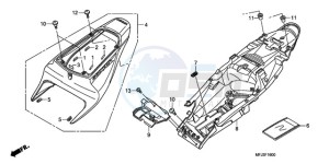 CBR600RRA Europe Direct - (ED) drawing REAR COWL