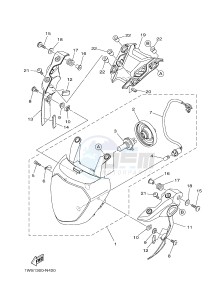 MT07 MT-07 700 (1WSB 1WSC) drawing HEADLIGHT