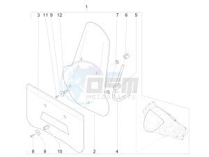 Liberty 50 4T PTT NEXIVE drawing Windshield - Glass