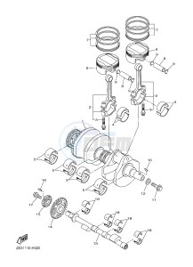 VMX17 VMAX17 1700 VMAX (2S3W) drawing CRANKSHAFT & PISTON