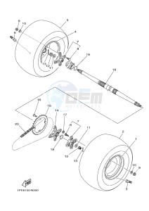 YFM700R YFM700RSE RAPTOR 700R (1VSA 1VSB 1VSC) drawing REAR WHEEL