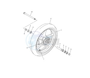 XJ6-F DIVERSION 600 drawing FRONT WHEEL