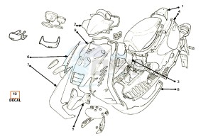 Ark LC Blue-Pearl white -Matt Black 50 drawing Colored parts