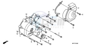 XL700VA9 Europe Direct - (ED / ABS SPC) drawing LEFT CRANKCASE COVER