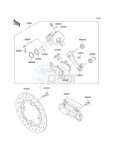 ZX 900 E [NINJA ZX-9R] (E1-E2) [NINJA ZX-9R] drawing REAR BRAKE