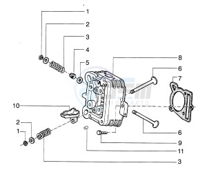 Hexagon 125 LX4 drawing Cylinder head - valves