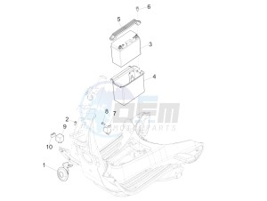 SPRINT 50 4T 2V 25 KMH NOABS E2 25 kmh (EMEA) drawing Remote control switches - Battery - Horn