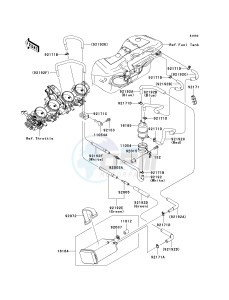 KRF 750 F [TERYX 750 4X4 NRA OUTDOORS] (F8F) C8FA drawing FUEL EVAPORATIVE SYSTEM -- CA- -