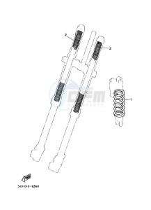 YZ250 (1SS8 1SS8) drawing ALTERNATE FOR CHASSIS