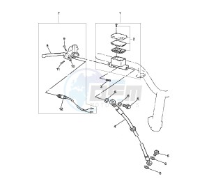 CS JOG R 50 drawing FRONT MASTER CYLINDER