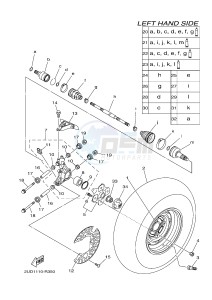 YFM700FWAD YFM70GPXG GRIZZLY 700 EPS (2UD3) drawing REAR WHEEL