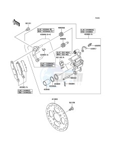 KFX700 KSV700A7F EU drawing Front Brake