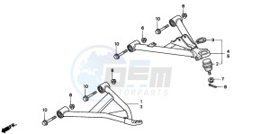 TRX300FW FOURTRAX drawing FRONT ARM