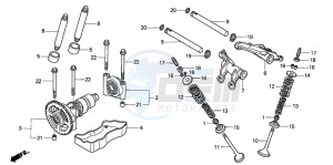 TRX650FA drawing CAMSHAFT/VALVE