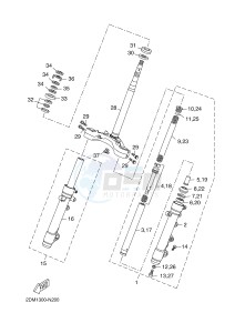 YPR250RA XMAX 250 ABS EVOLIS 250 ABS (2DLA 2DLA) drawing STEERING