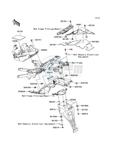 NINJA ZX-6RR ZX600-N1H FR GB XX (EU ME A(FRICA) drawing Rear Fender(s)