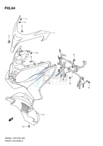 AN400 (E3-E28) Burgman drawing FRONT LEG SHIELD (AN400L1 E33)