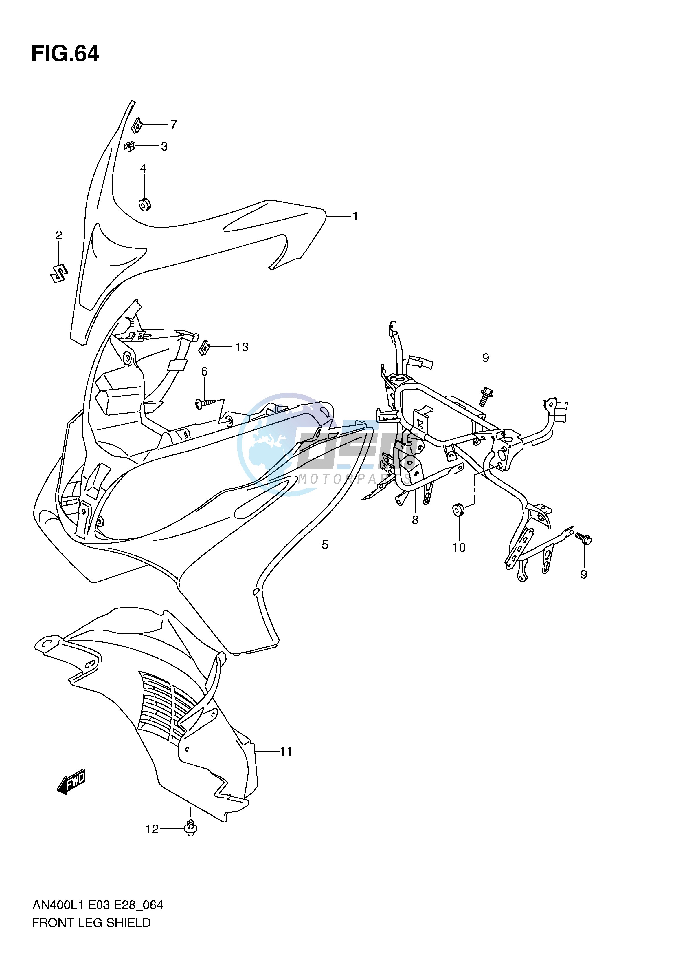 FRONT LEG SHIELD (AN400L1 E33)