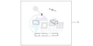 XL700VB drawing U LOCK ATT.