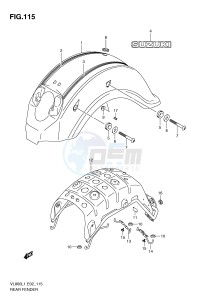 VL800 (E2) VOLUSIA drawing REAR FENDER (VL800CL1 E24)