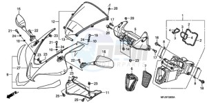 CBR600RR9 UK - (E / SPC) drawing UPPER COWL