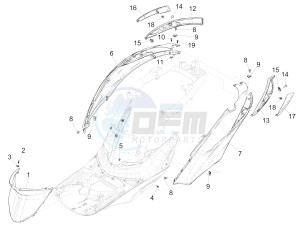 LIBERTY 125 IGET 4T 3V IE E4 ABS (EMEA) drawing Side cover - Spoiler