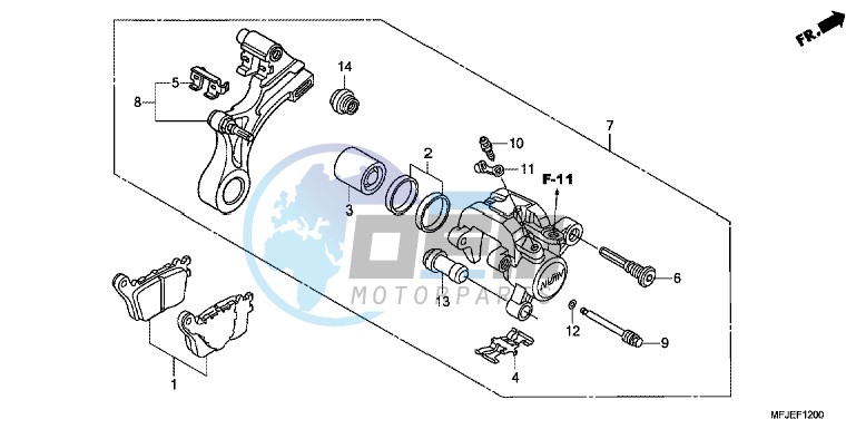 REAR BRAKE CALIPER (CBR600RR)