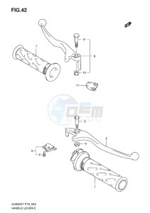 UH200 BURGMAN EU drawing HANDLE LEVER