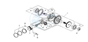 QUAD LANDER 300 drawing CRANKSHAFT / PISTON / PISTON RING