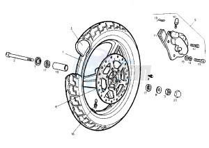 GPR REPLICA RACING - 50 cc drawing FRONT WHEEL