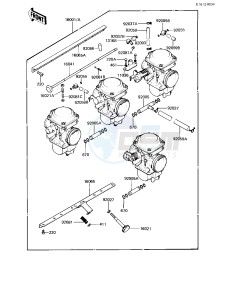 KZ 550 H [GPZ] (H1-H2) [GPZ] drawing CARBURETOR ASSY