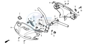 SFX50S drawing STEERING HANDLE/ HANDLE COVER (1)